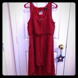 High low red dress